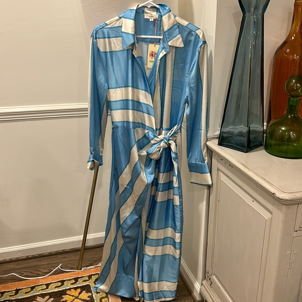 Entro Midi Wrap Dress NWT *Large*